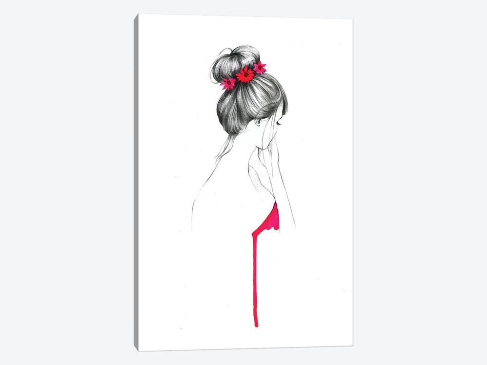 Bun Flower Girl  by Rongrong DeVoe 1-piece Canvas Print