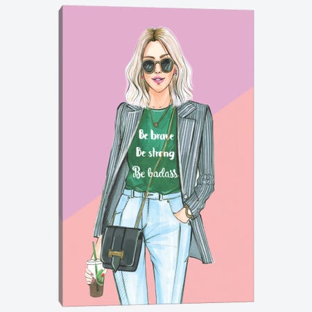 I Am Nicer When I Like My Outfit Canvas Print #RDE215} by Rongrong DeVoe Art Print