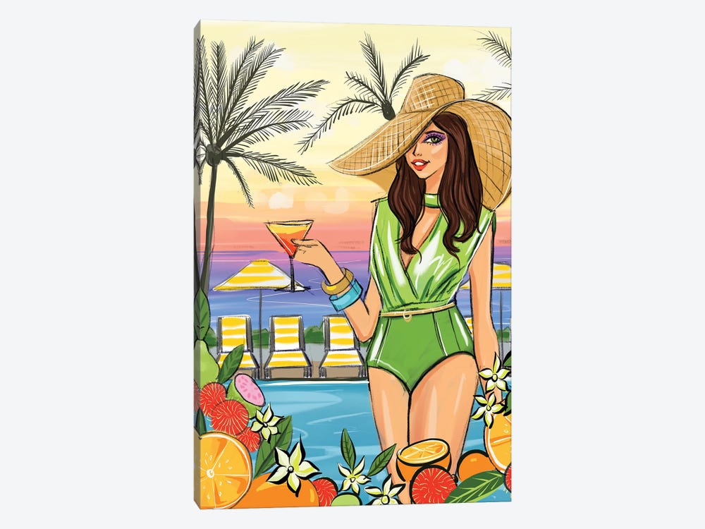 Miami Cocktail Night by Rongrong DeVoe 1-piece Art Print