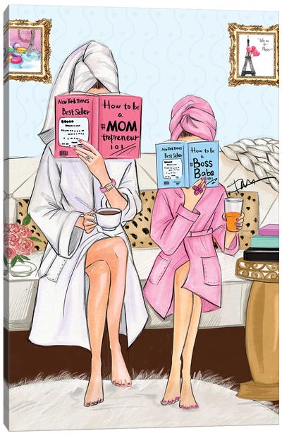 Fashion Mom And Daughter Canvas Art Print