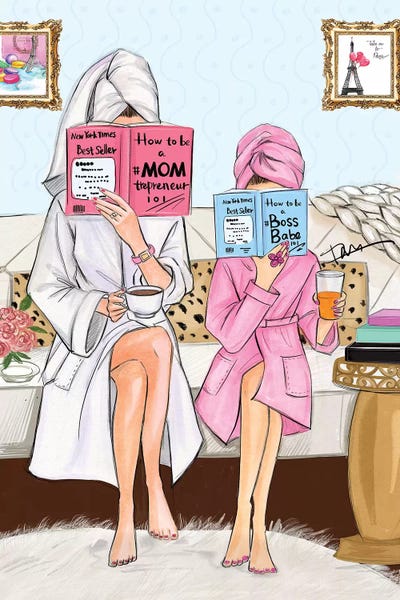 Kids Inspirational Art: Fashion Mom And Daughter by Rongrong DeVoe