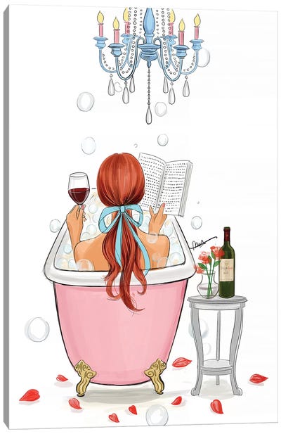 Time For Myself-Red Hair Canvas Art Print