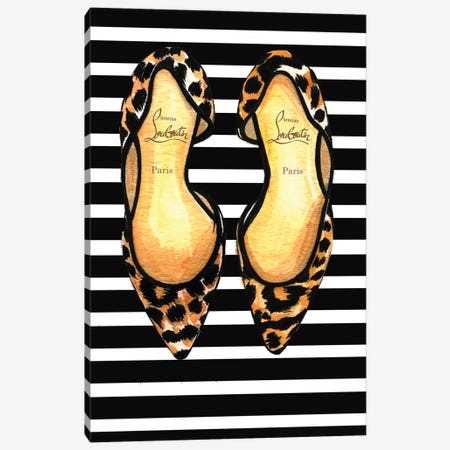 Christian Louboutin And Stripes Canvas Print #RDE24} by Rongrong DeVoe Canvas Wall Art