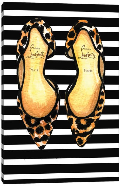 Christian Louboutin And Stripes Canvas Art Print - Shoe Art