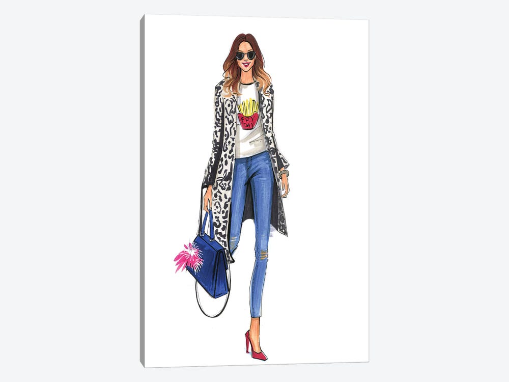 Fry Day Fashion Blogger by Rongrong DeVoe 1-piece Canvas Artwork