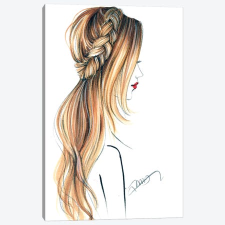 Good Hair Day Canvas Print #RDE255} by Rongrong DeVoe Art Print