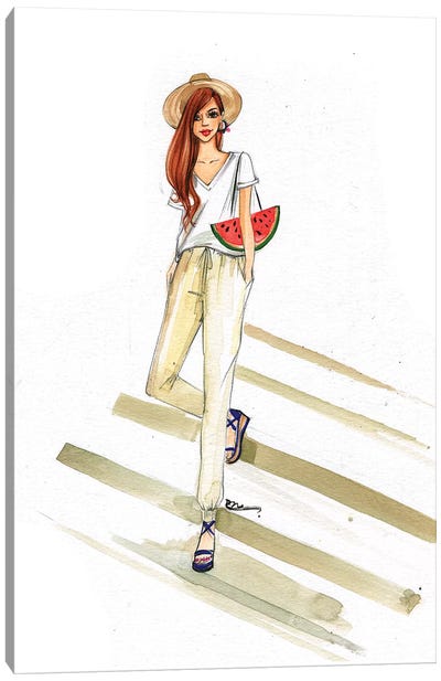 Houstonia Mag - Summer White Canvas Art Print - Women's Pants Art