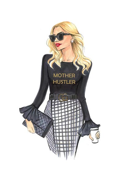 Women's Tops: Mother Hustler-Recovered by Rongrong DeVoe