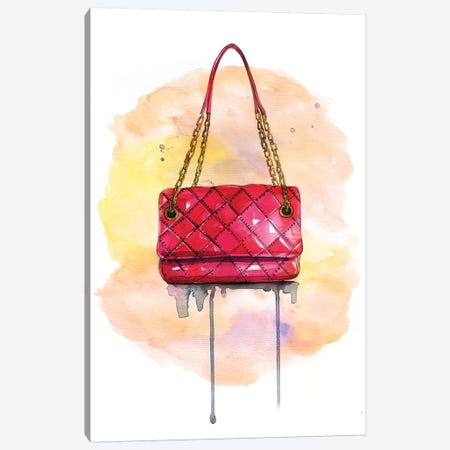 Red Lux Bag Canvas Print #RDE269} by Rongrong DeVoe Canvas Print
