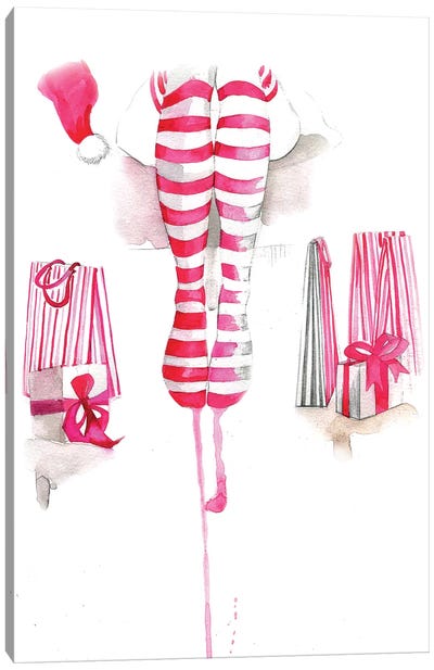Christmas Socks Canvas Art Print - Fashion Art