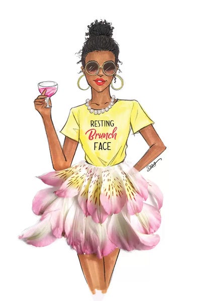 Women's Tops: Resting Brunch Face by Rongrong DeVoe
