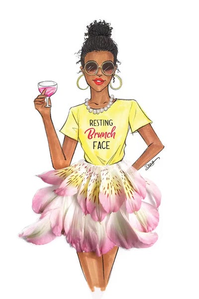 Fashion Illustrations: Resting Brunch Face by Rongrong DeVoe