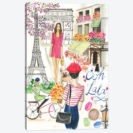 Paris In The Spring Canvas Print #RDE298} by Rongrong DeVoe Canvas Wall Art