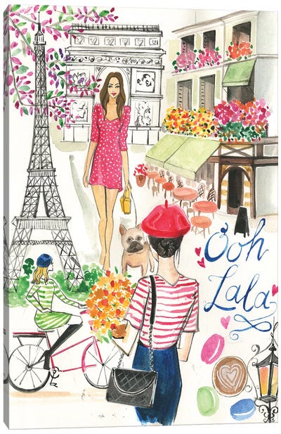Paris In The Spring Canvas Art Print - Rongrong DeVoe