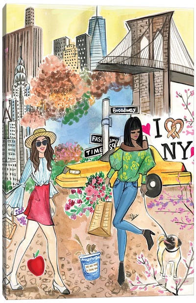 Spring In New York City Canvas Art Print - Rongrong DeVoe