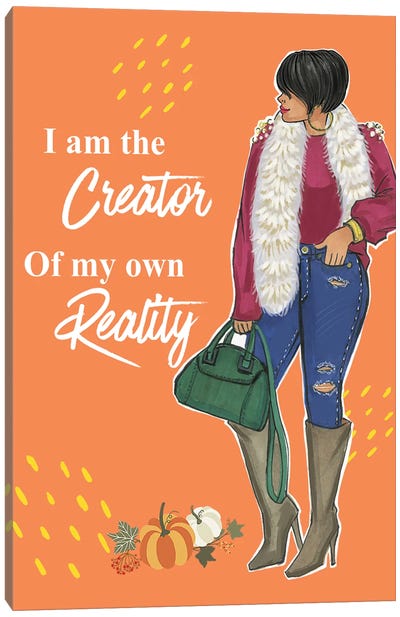 I Am The Creator Of My Own Reality Canvas Art Print - Rongrong DeVoe
