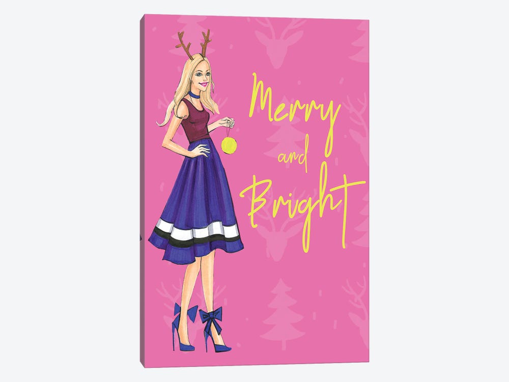 Merry And Bright by Rongrong DeVoe 1-piece Canvas Artwork