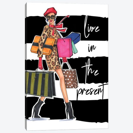Live In The Present Canvas Print #RDE314} by Rongrong DeVoe Canvas Art