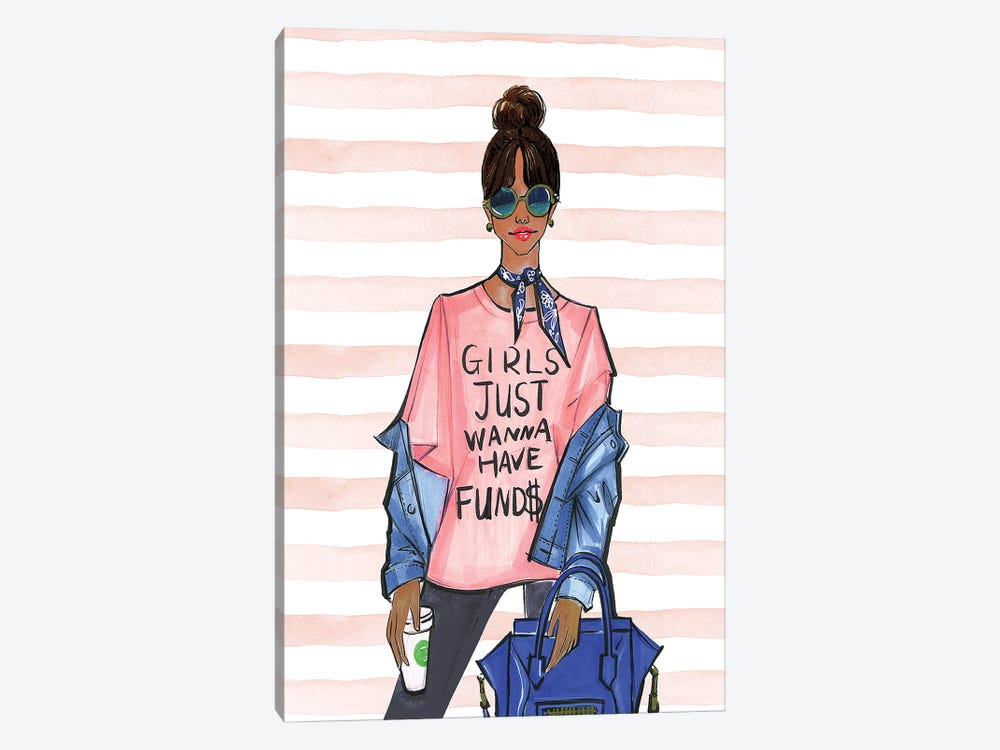 Girls Just Want To Have Funds II by Rongrong DeVoe 1-piece Canvas Artwork