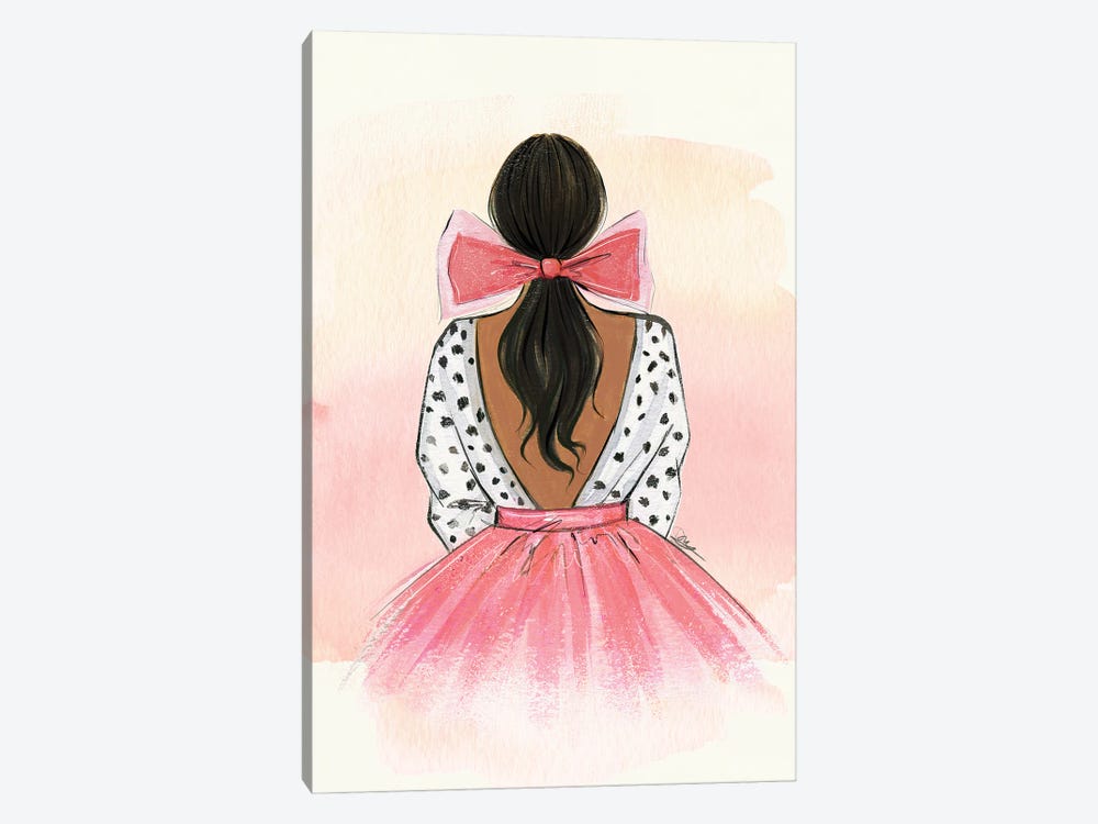 Pink Bow by Rongrong DeVoe 1-piece Canvas Print