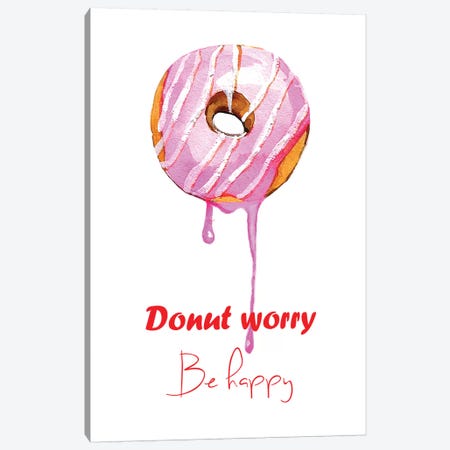 Donuts Single Canvas Print #RDE32} by Rongrong DeVoe Canvas Wall Art