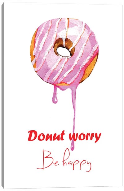 Donuts Single Canvas Art Print - Anti-Valentine's Day