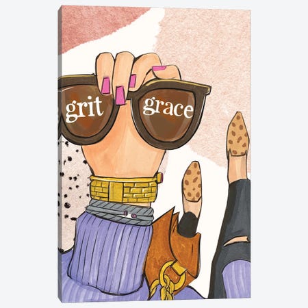 Grit And Grace Canvas Print #RDE331} by Rongrong DeVoe Canvas Art Print