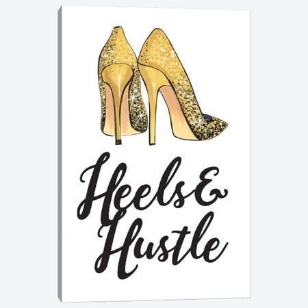 Heels And Hustle Canvas Print #RDE333} by Rongrong DeVoe Art Print