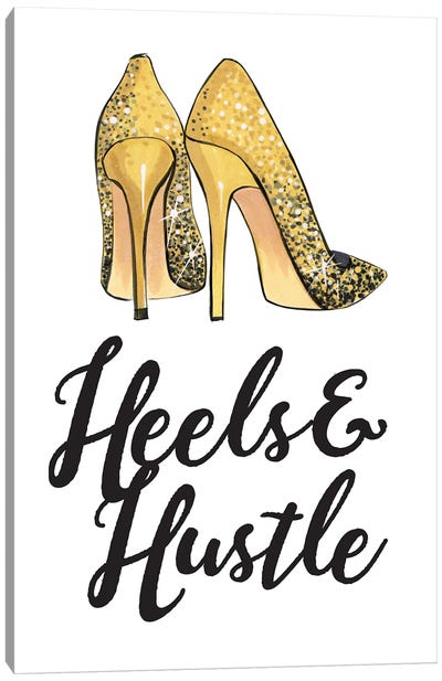 Heels And Hustle Canvas Art Print - Rongrong DeVoe