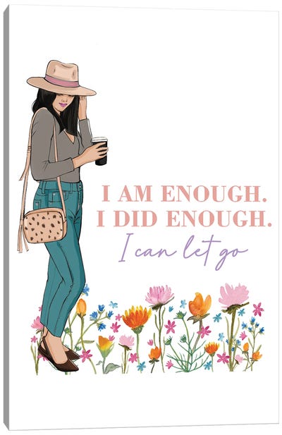 I Am Enough I Did Enough Canvas Art Print - Self-Care Art