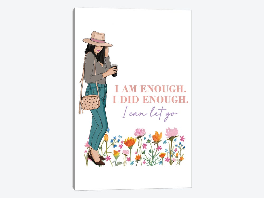 I Am Enough I Did Enough by Rongrong DeVoe 1-piece Canvas Art