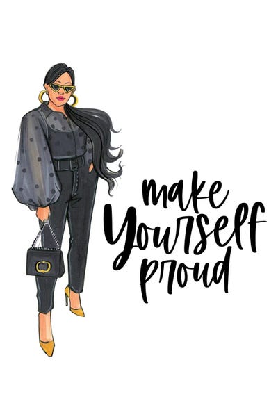 Make Yourself Proud by Rongrong DeVoe metal wall art