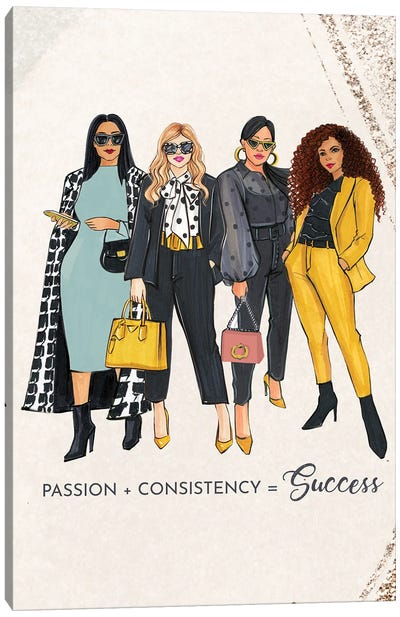 Passion And Consistency Canvas Art Print - Rongrong DeVoe