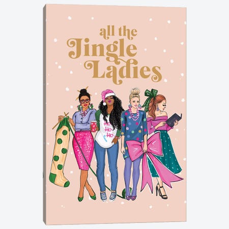 All The Jingle Ladies Canvas Print #RDE349} by Rongrong DeVoe Canvas Art