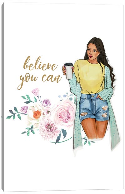 Believe You Can Canvas Art Print - Rongrong DeVoe