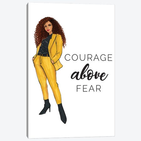 Courage Above Fear Canvas Print #RDE355} by Rongrong DeVoe Canvas Art