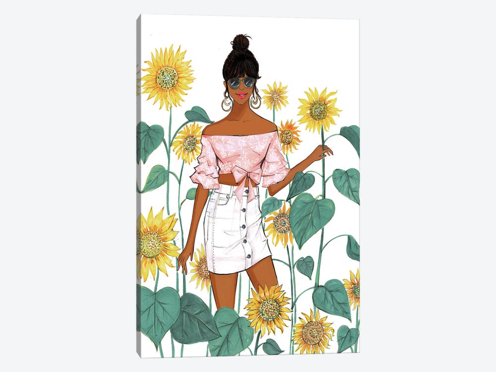Sunflower Girl II by Rongrong DeVoe 1-piece Canvas Artwork