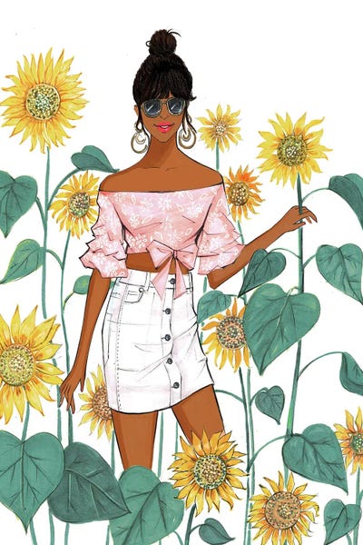 Fine Art Print: Sunflower Girl II by Rongrong DeVoe