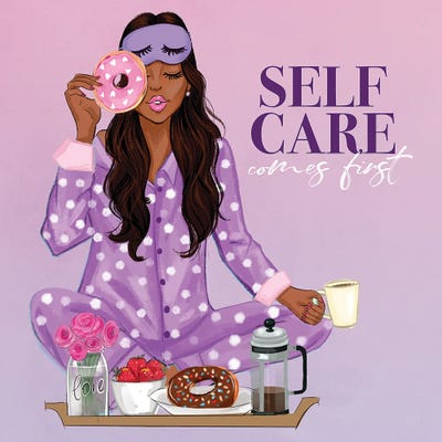 Self Care Comes First II by Rongrong DeVoe framed wall art