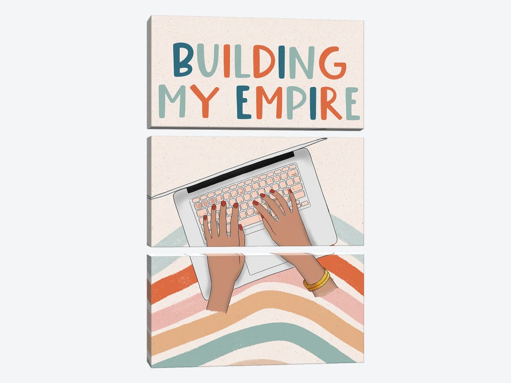 Building My Empire by Rongrong DeVoe 3-piece Canvas Art Print