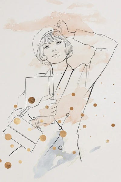 French Girl by Rongrong DeVoe metal wall art