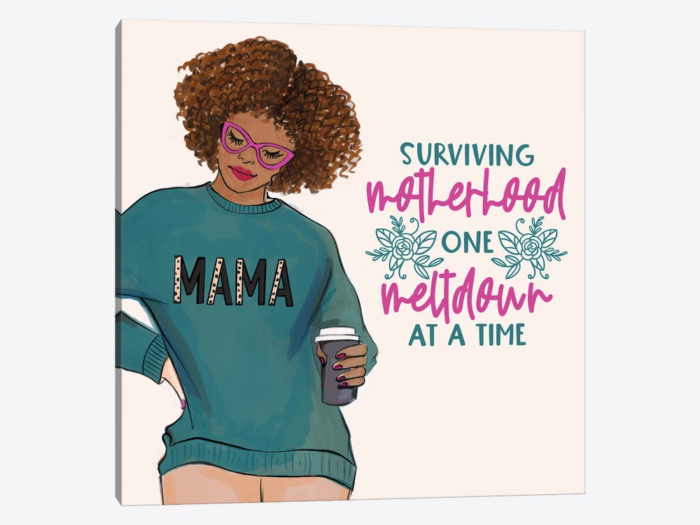 Surviving Motherhood by Rongrong DeVoe 1-piece Canvas Print