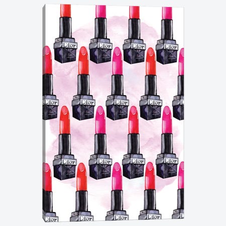 Lipstick Dior Collection Canvas Print #RDE44} by Rongrong DeVoe Canvas Artwork