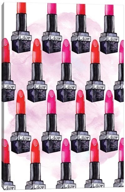 Lipstick Dior Collection Canvas Art Print - Barbiecore