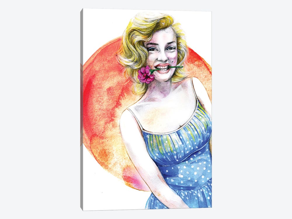 Marilyn Monroe by Rongrong DeVoe 1-piece Canvas Art Print