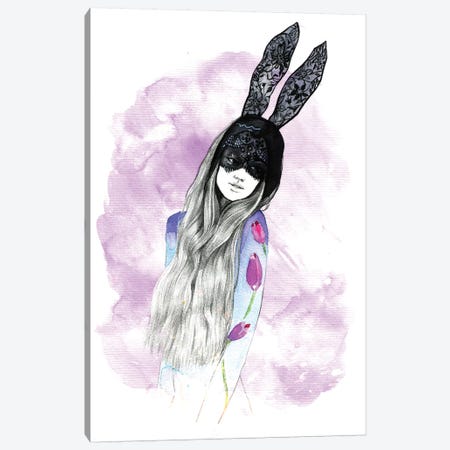 Mask Girl  Canvas Print #RDE52} by Rongrong DeVoe Canvas Wall Art