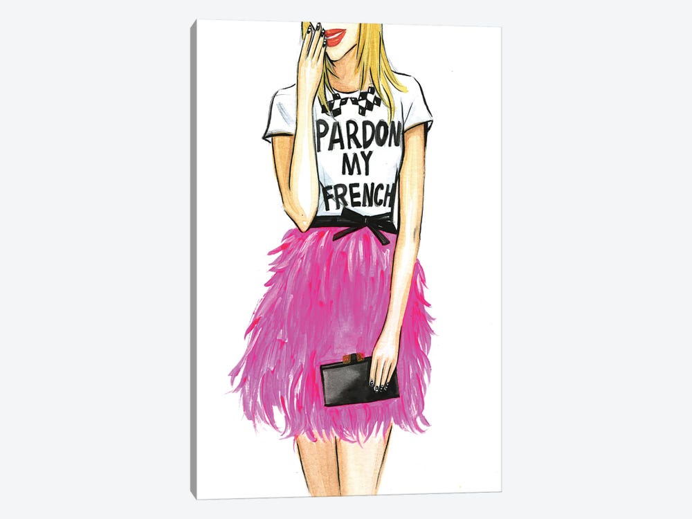 Pardon My French I by Rongrong DeVoe 1-piece Art Print