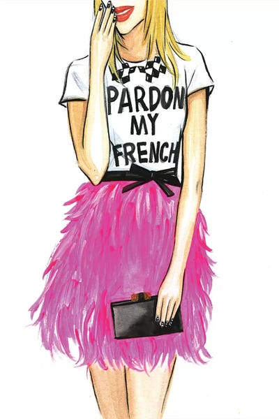 Women's Tops: Pardon My French I by Rongrong DeVoe