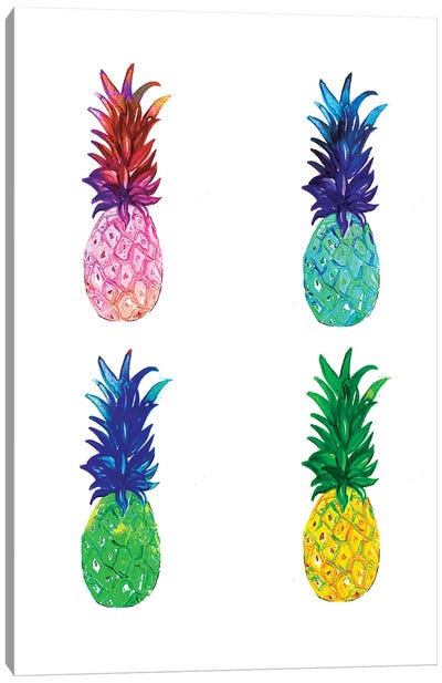 Pineapple Canvas Art Print - Pop Art for Kitchen