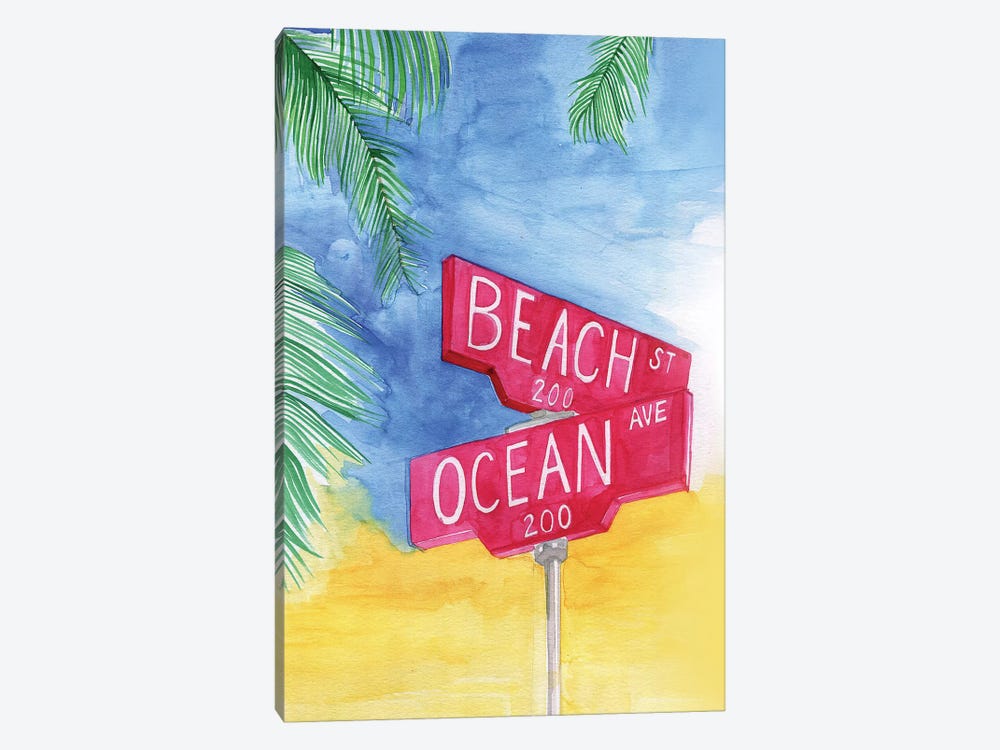 Beach Avenue by Rongrong DeVoe 1-piece Canvas Art